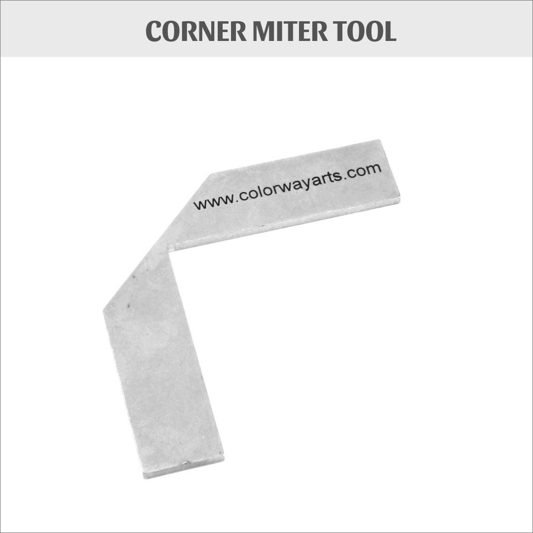 Corner miter tool, stainless steel corner tool for cartonnage, bookbinding and scrapbook