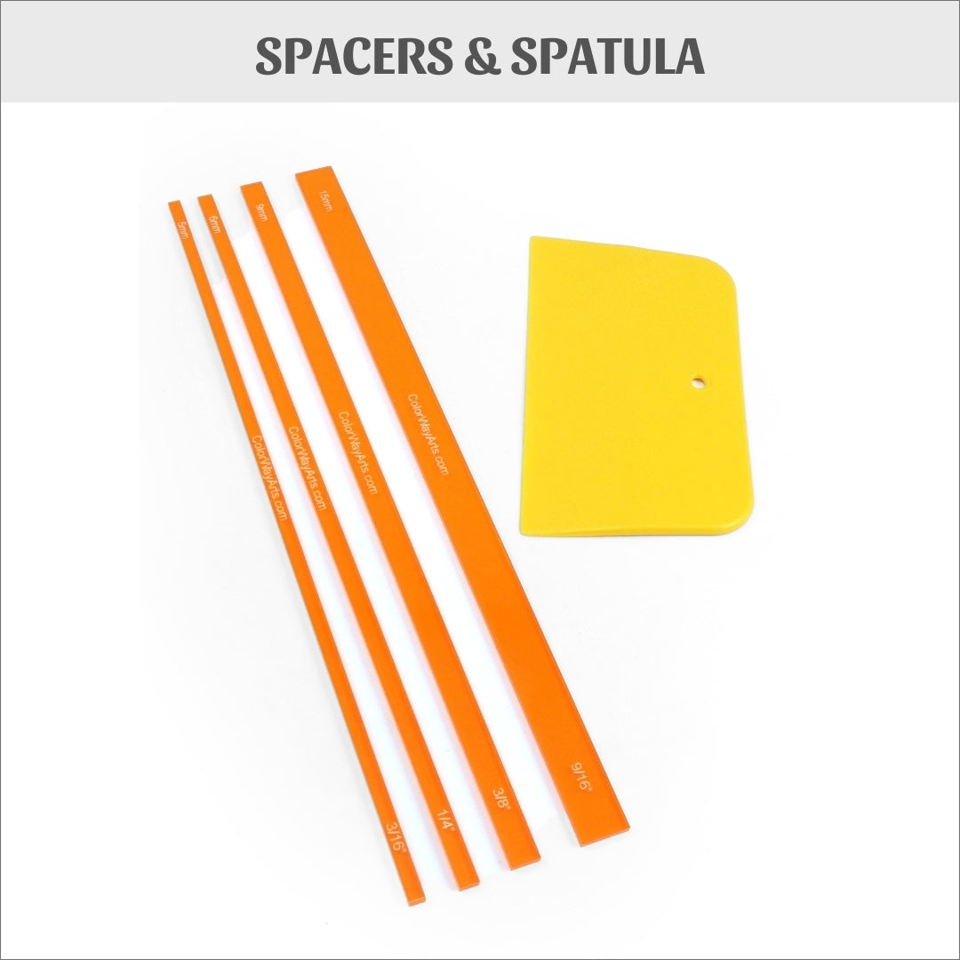 Cartonnage tools set of spacers and spatula_corner tool NOT included