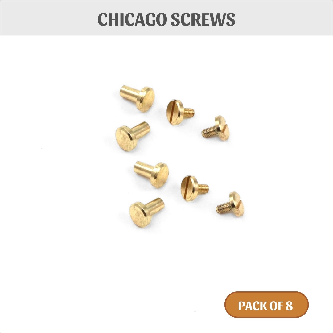 Chicago screws (set of 8)