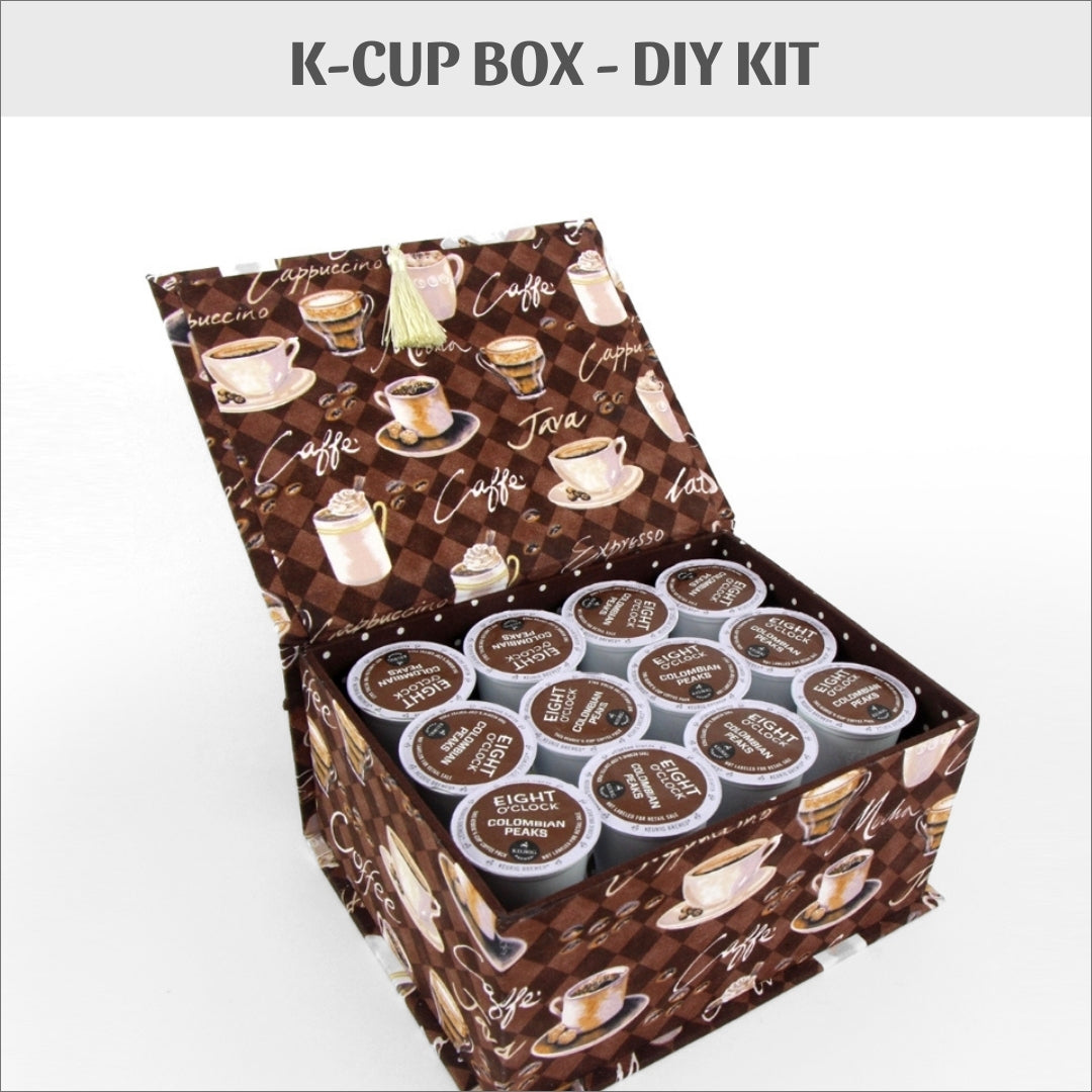 Fabric k-cup box DIY kit, cartonnage kit 143, online instructions included