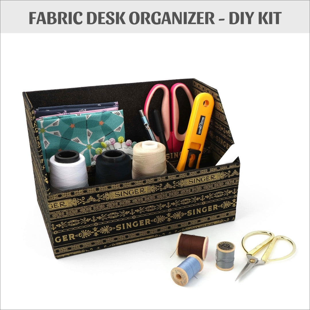 Fabric desk organizer DIY kit, cartonnage kit 149, online instructions included