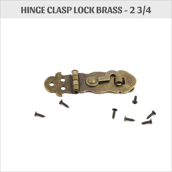 Hinge clasp lock brass, 2 3/4