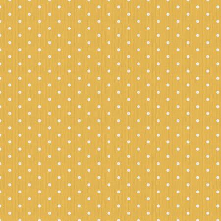 Fabric - Yellow Retro Polka Dots - Half Yard