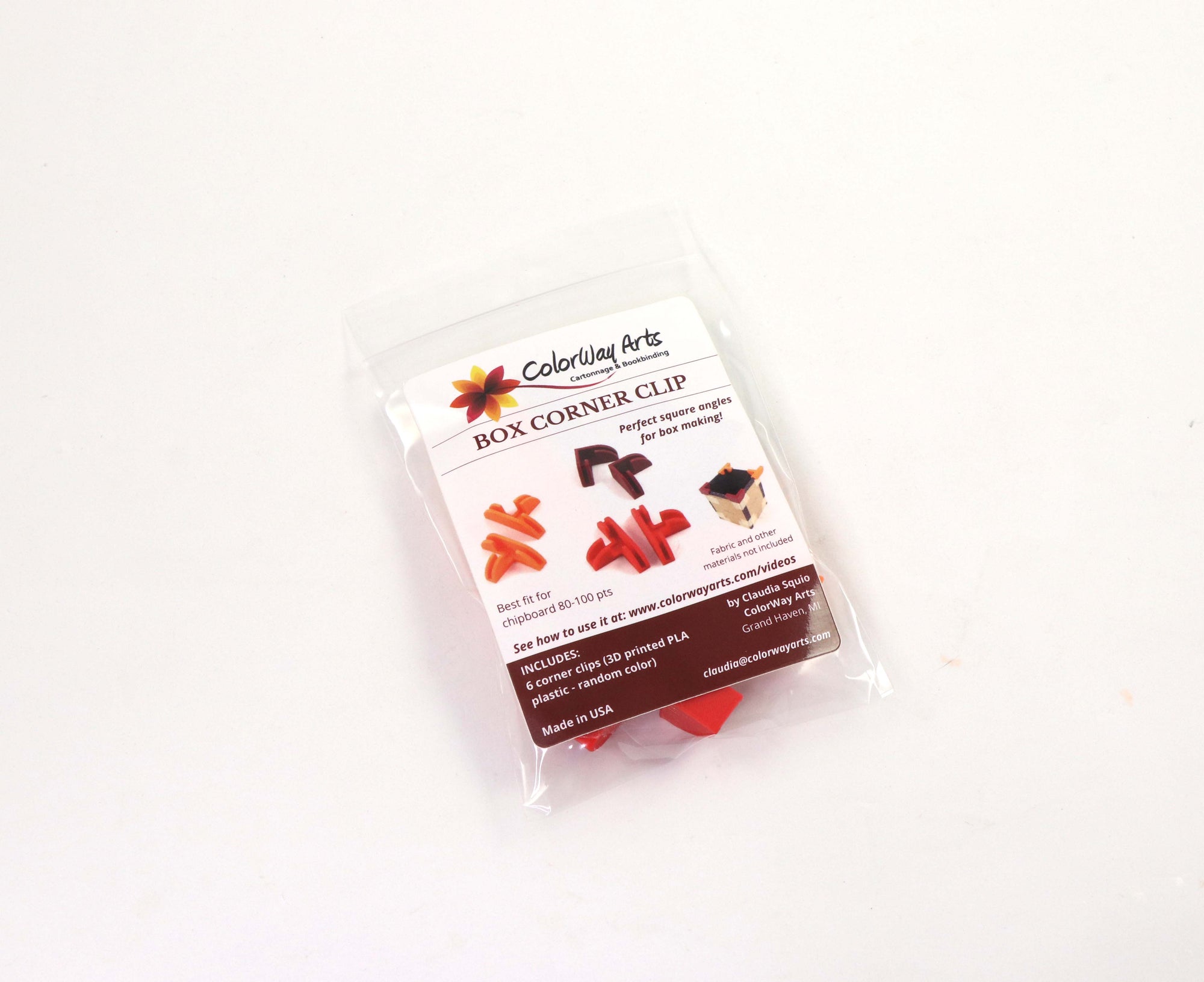 Box corner clips (set of 6) - Colorway Arts
