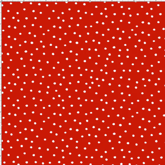 Fabric - Dinky Dots Red / White by Loralie Designs - Half Yard