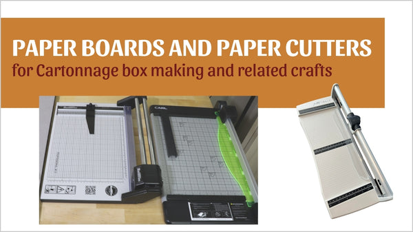 Paperboards and paper cutters for cartonnage box making and related cr ...