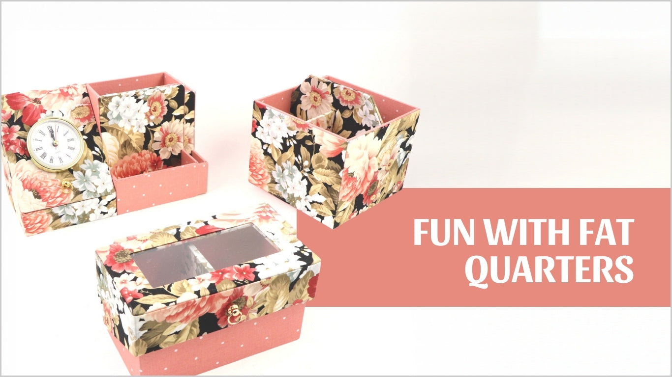 CARTONNAGE FABRIC BOXES with fat quarters - PRE-SALE (sold out)