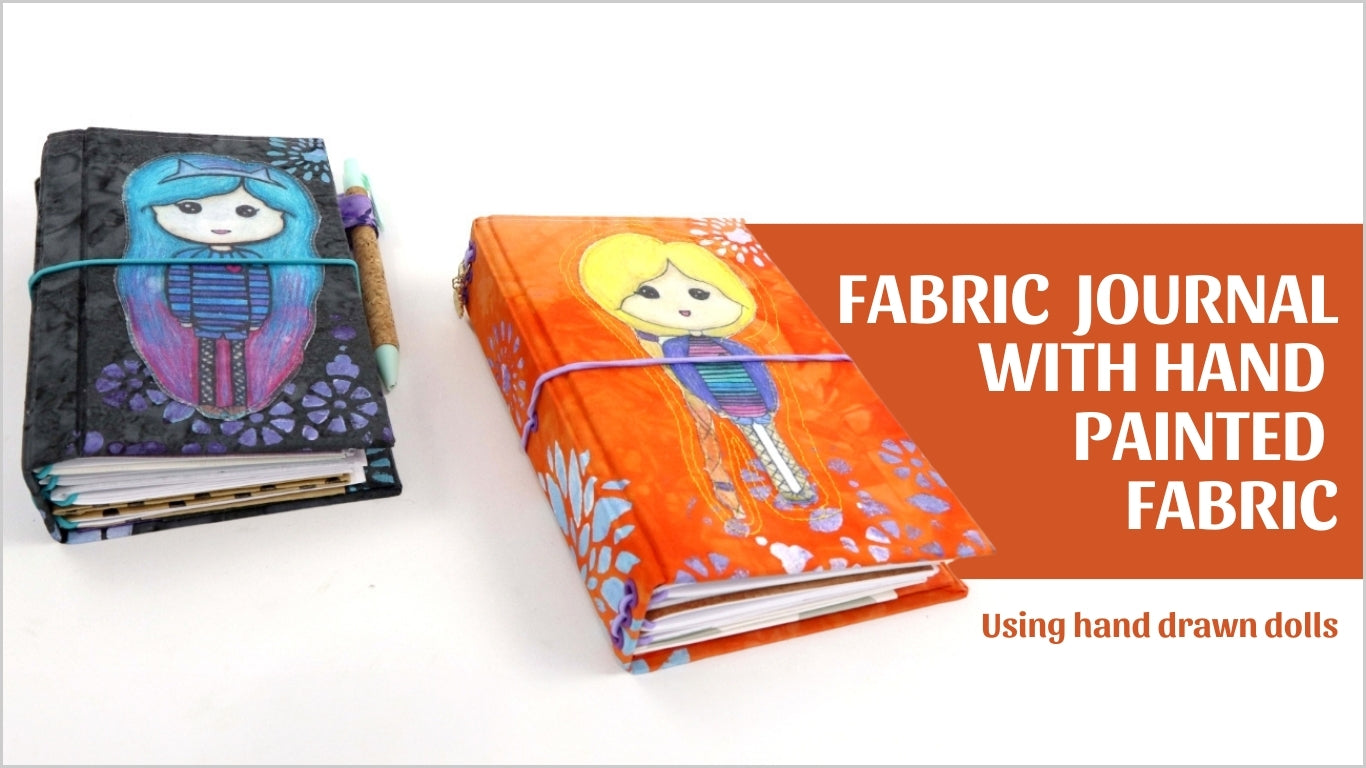 A special handmade fabric journal (traveler's notebook style)