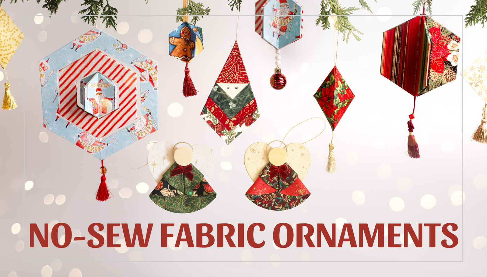 No-Sew Fabric Ornaments
