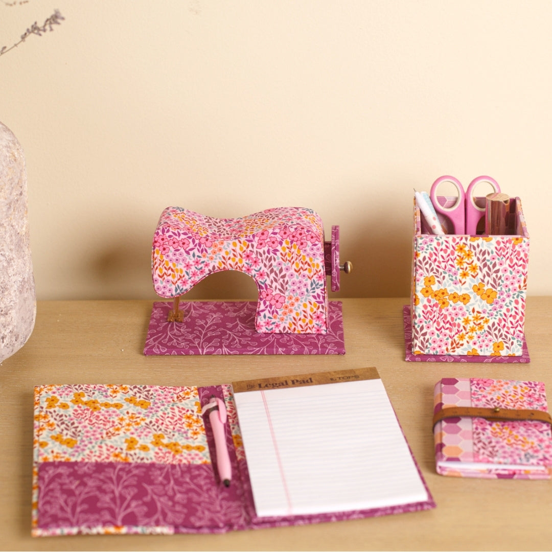 MINI fabric sewing machine DIY kit, cartonnage kit 156, online instructions included