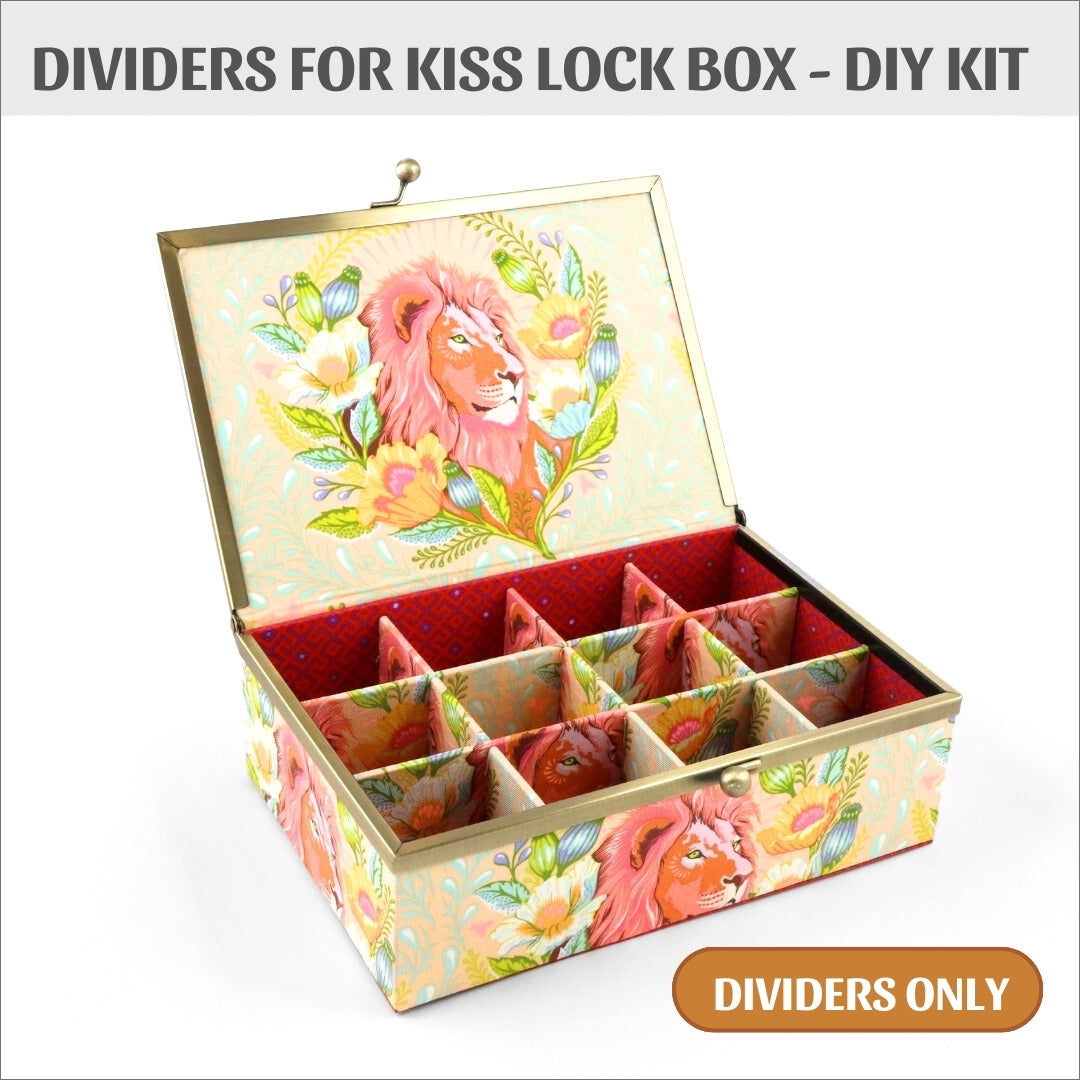 Lock Box File Separators Dividers only, add-on for Kiss lock box Large DIY kit - Colorway Arts