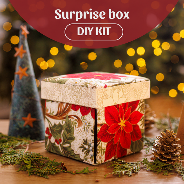 Fabric Sewing box DIY kit, cartonnage kit 135, etui sewing box kit, su Colorway Arts