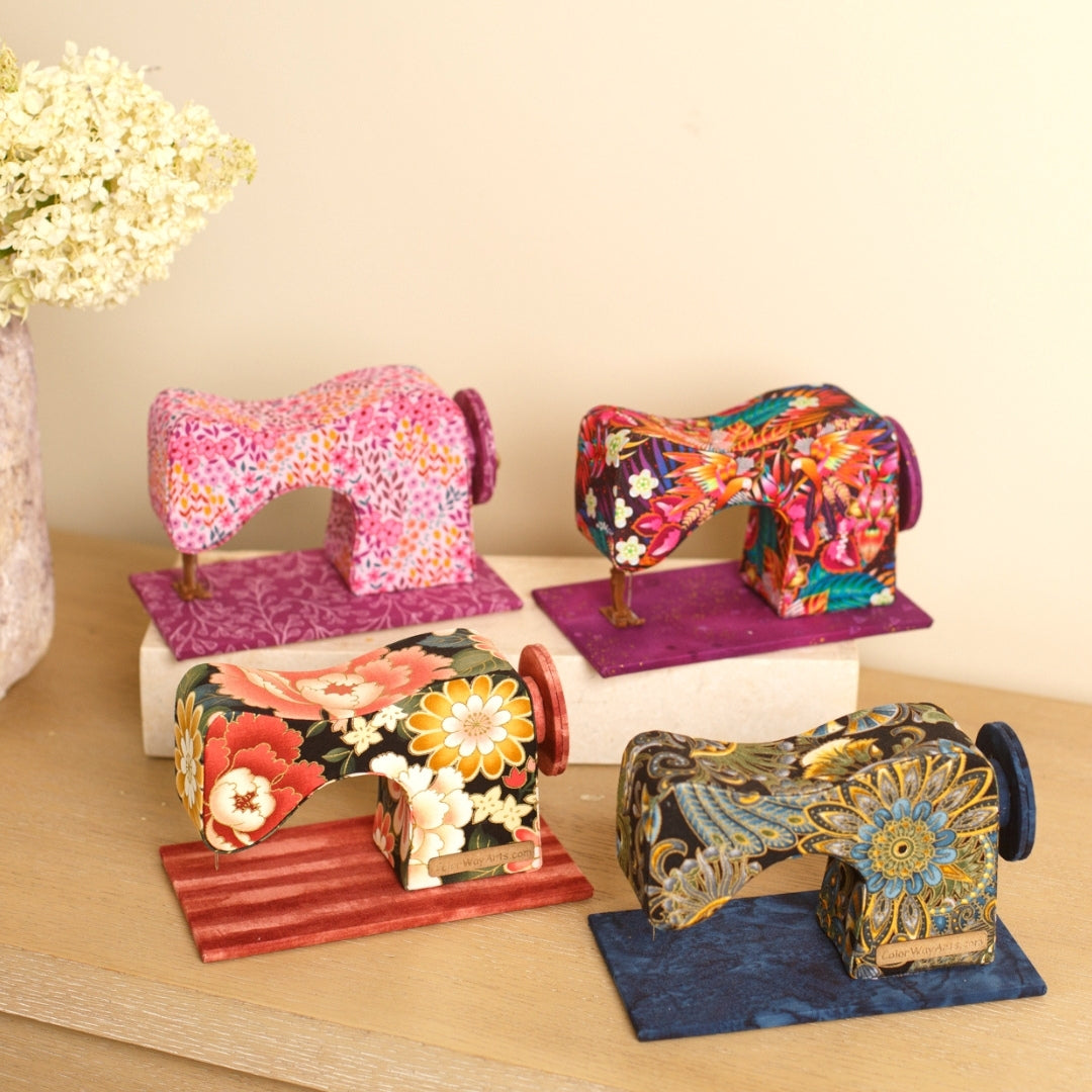 MINI fabric sewing machine DIY kit, cartonnage kit 156, online instructions included