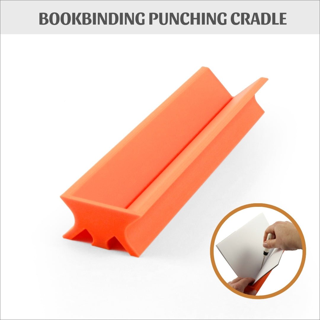 Bookbinding punching cradle
