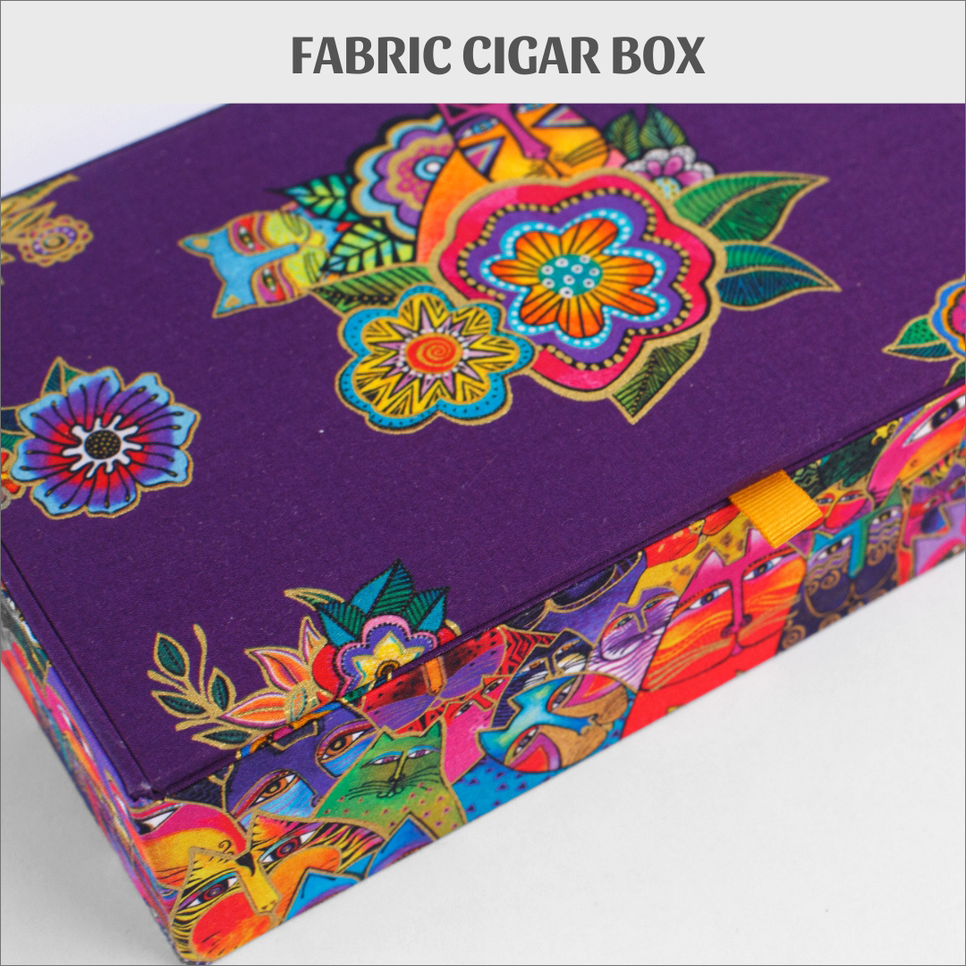 Fabric cigar box DIY kit, cartonnage kit 209