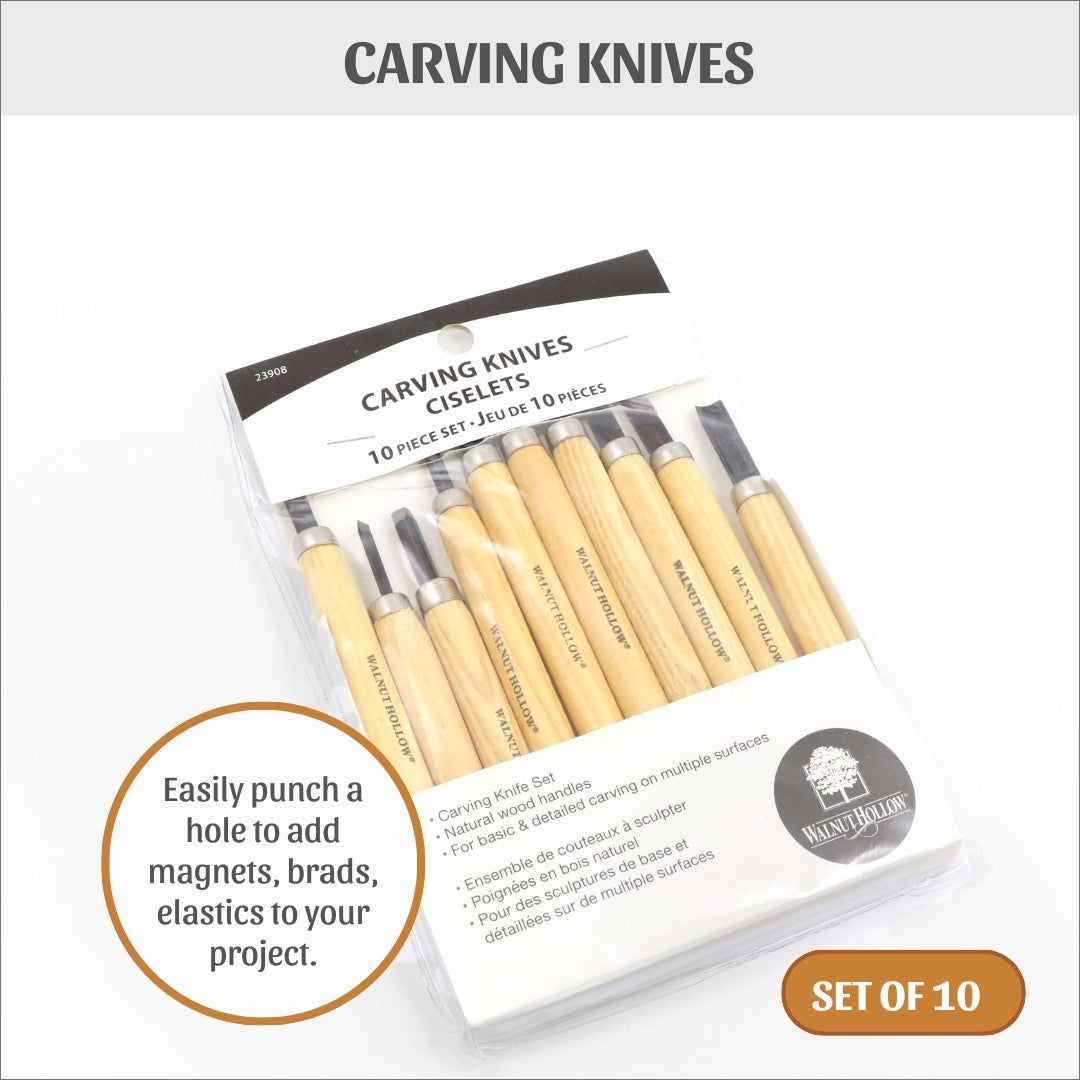 Carving knives, wood carving knives, set of 10 craft carving knives