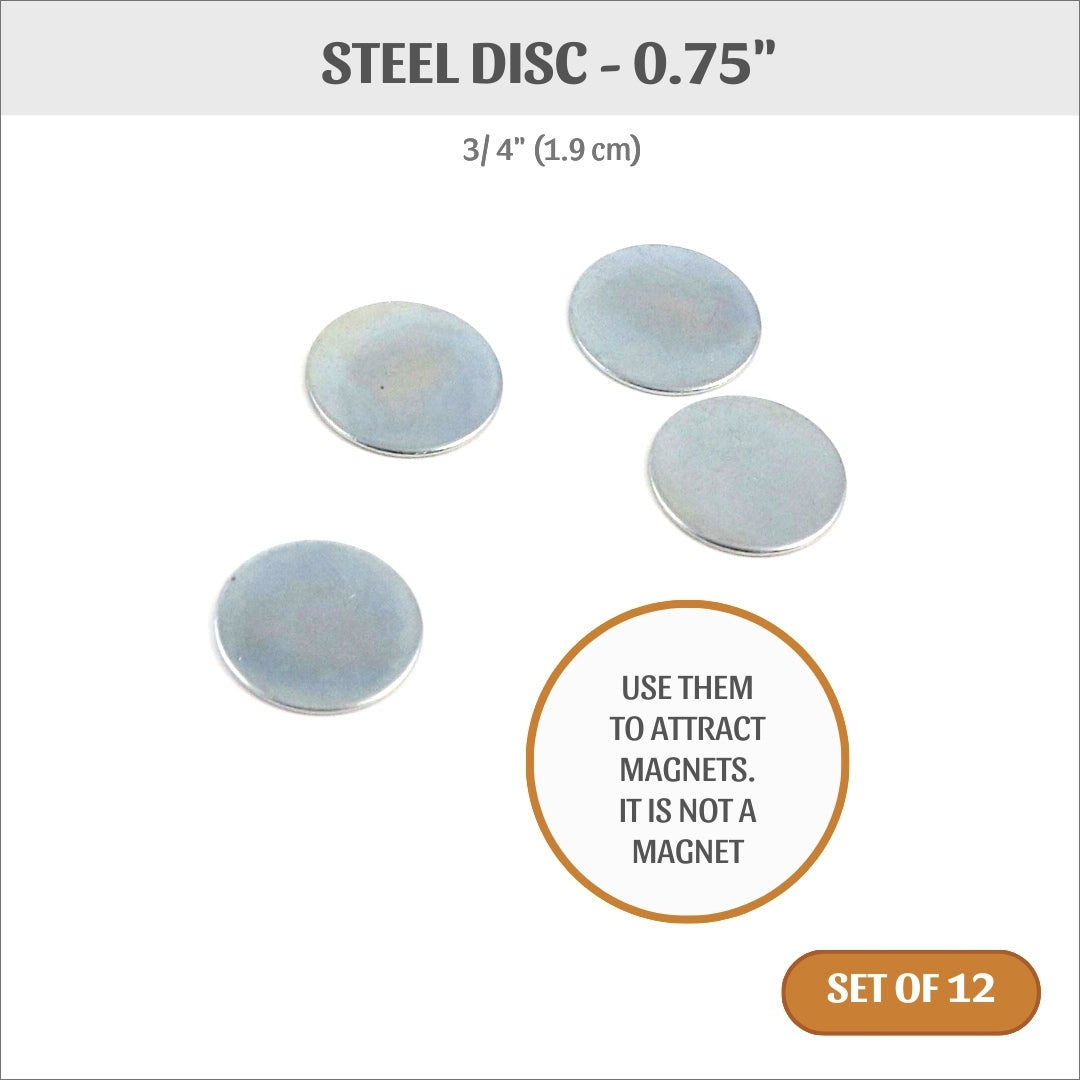 Steel disc - 0.75&quot; - pack of 12