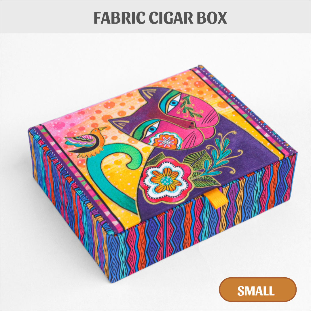 Small Fabric cigar box DIY kit, cartonnage kit 209a