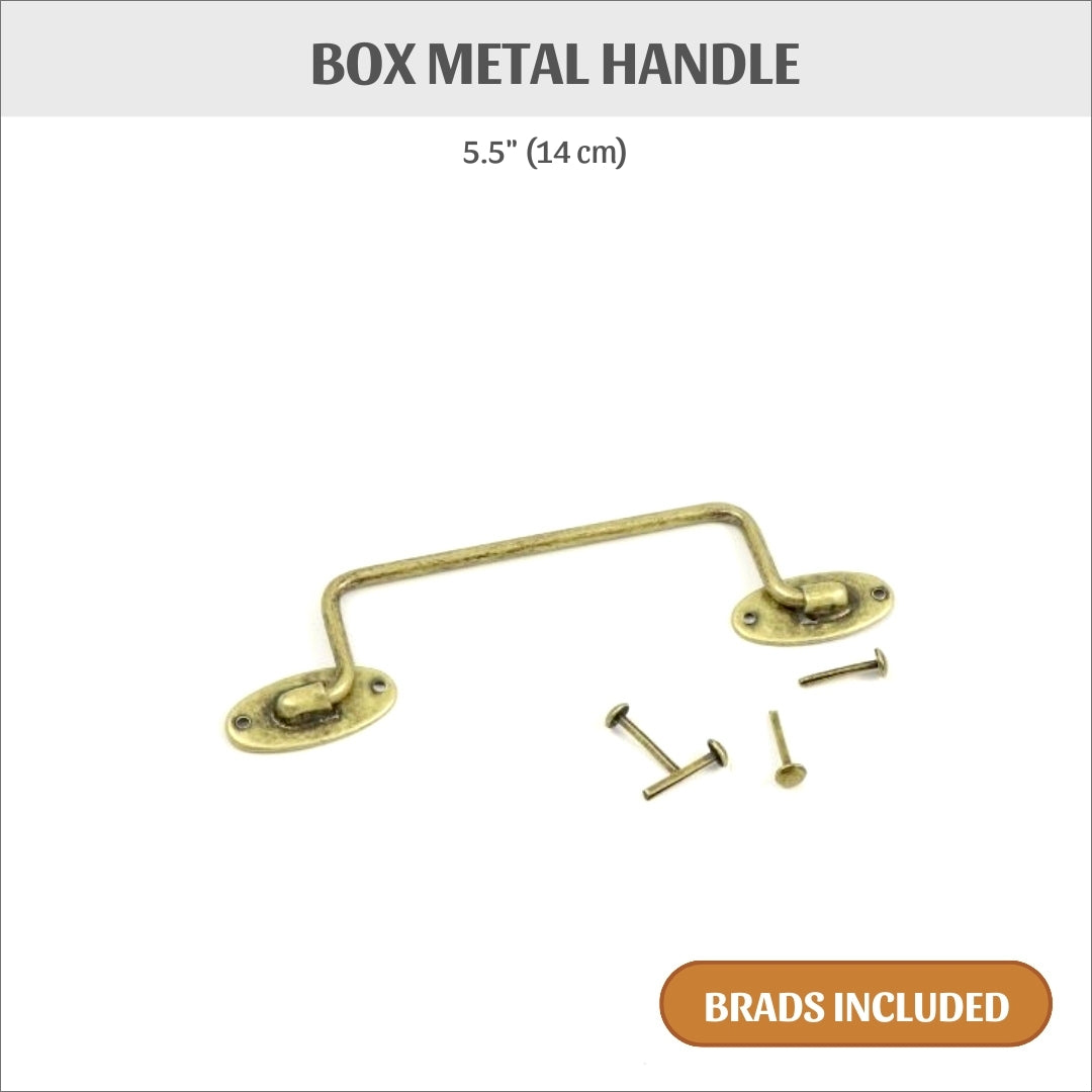 Box metal handle, with brads included,  HD02