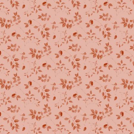 Fabric - Wilmington Prints - Peach Leaf Toss - Half Yard