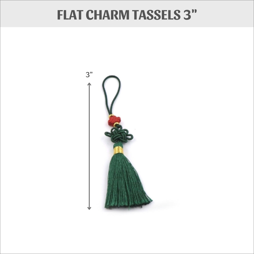 Tassels, flat charm tassels - 3&quot; - pack of 2