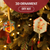 Fabric 3D ornaments hexagons 4" and 3" - pack of 4