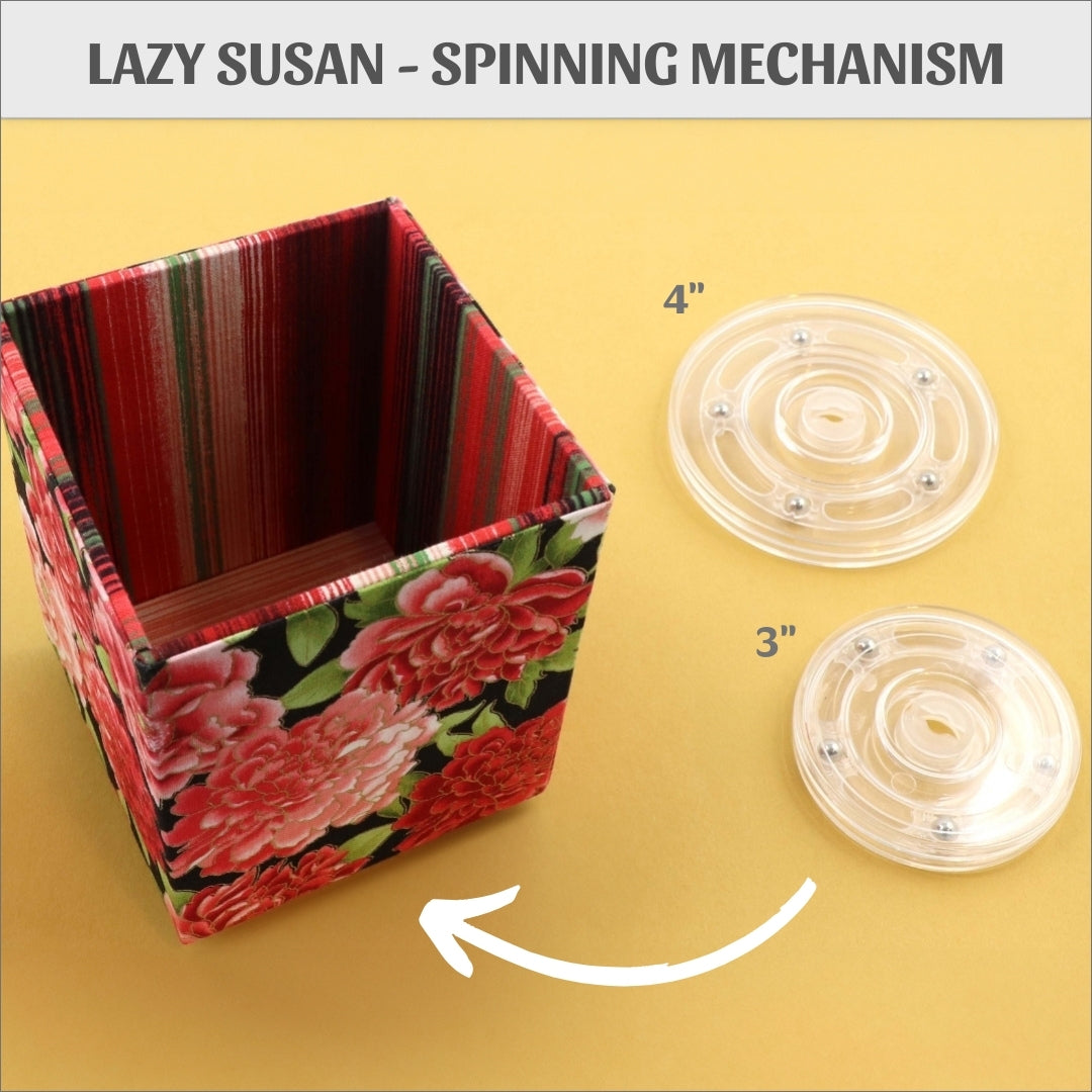 Lazy susan, clear plastic lazy susan mechanism