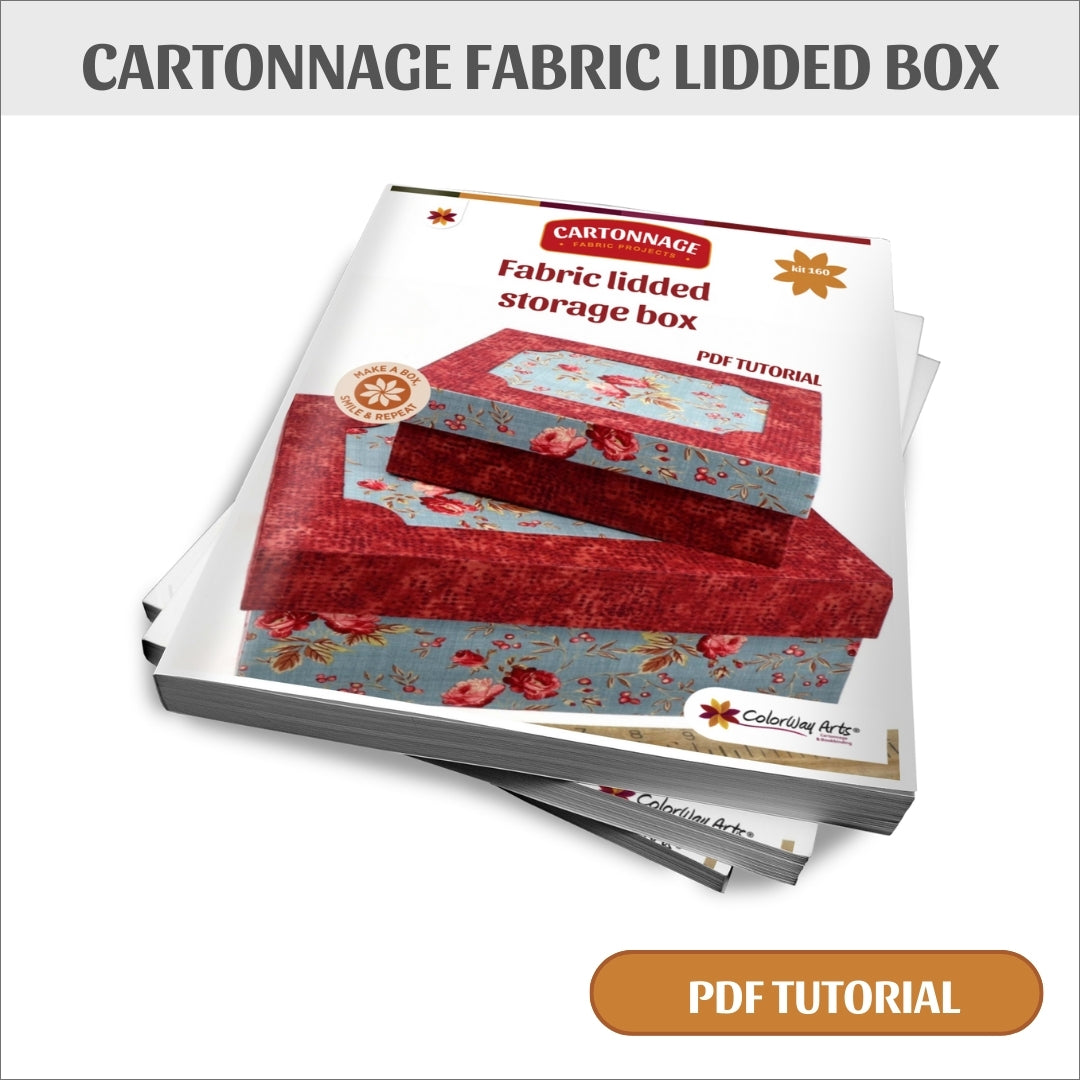 Cartonnage Fabric lidded box - PDF tutorial