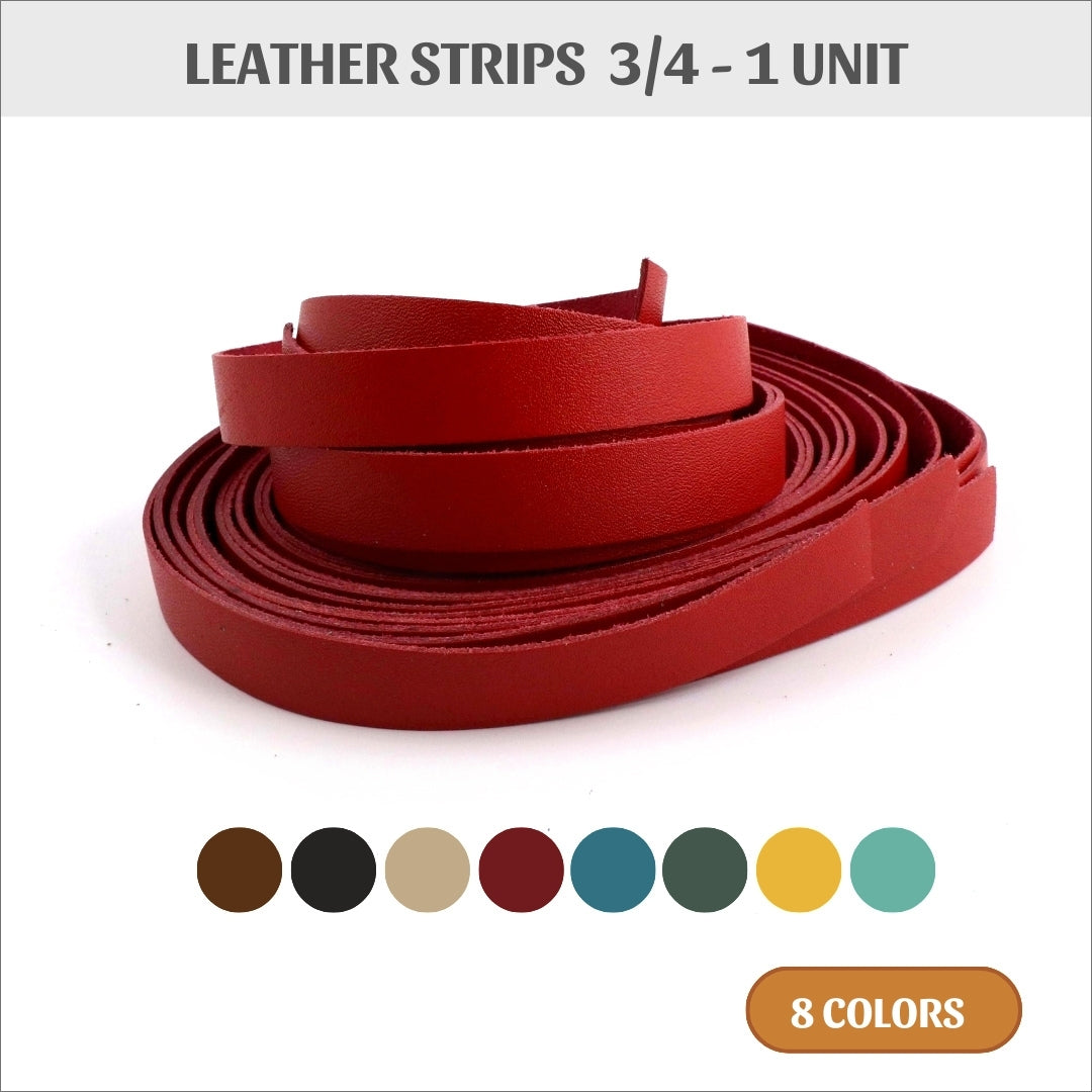 Leather strips, real leather strips, 3/4&quot; leather strips