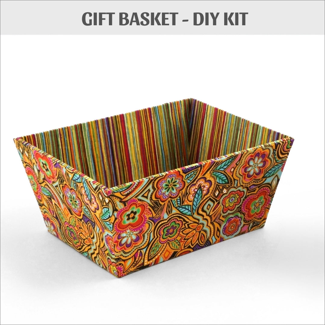 Fabric Gift Basket DIY kit, cartonnage kit 217