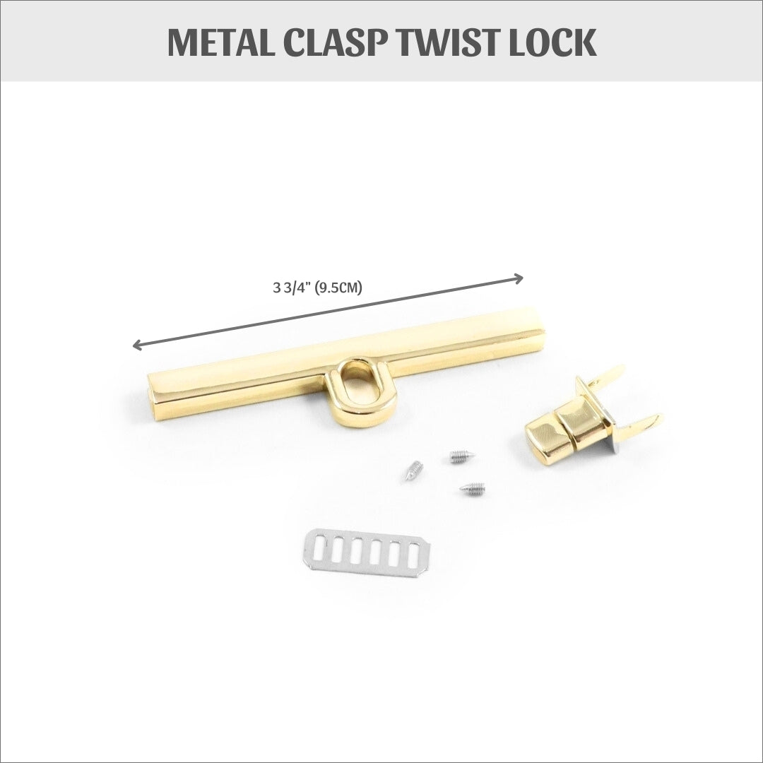 Metal clasp twist lock, box clasp, bag clasp, clasp 3 3-4