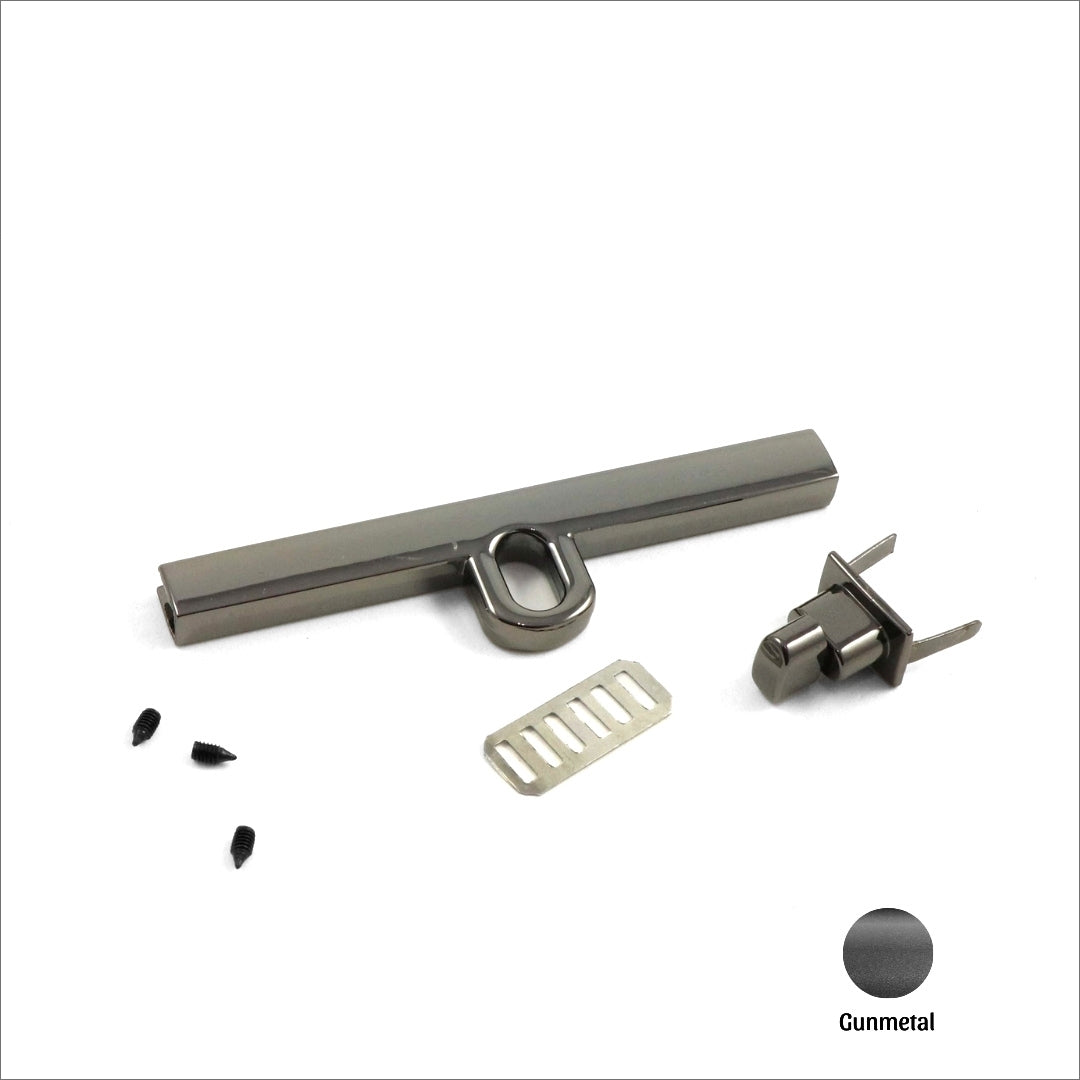 Metal clasp twist lock, box clasp, bag clasp, clasp 3 3-4&quot; (9.5 cm), HD04