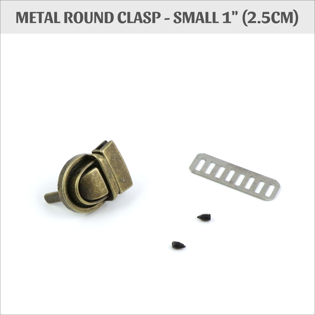 Metal round clasp, box clasp, bag clasp,  small clasp 1&quot; (2.5 cm), HD03