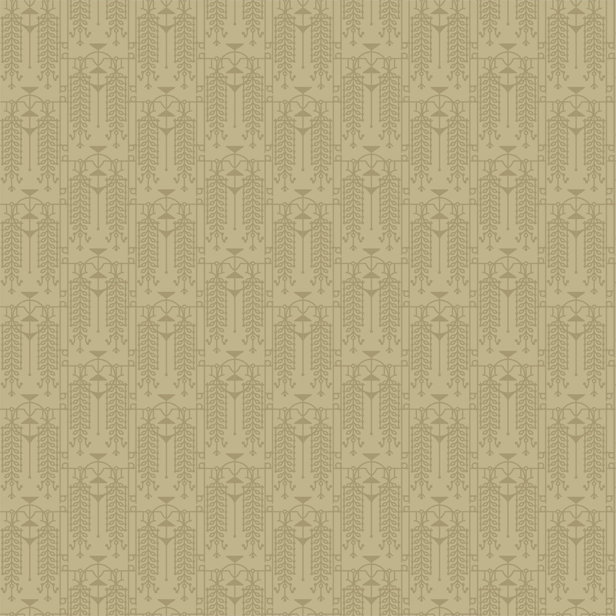 Fabric - The House Beautiful Design A - Pale Mustard - Frank Lloyd Wright - Half Yard