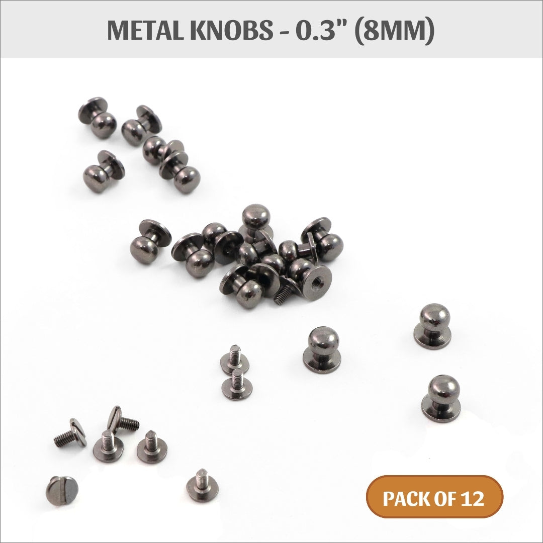 Metal knobs, Metal Drawer Knob, 0.3&quot; (8mm), 12-Pack, HD06