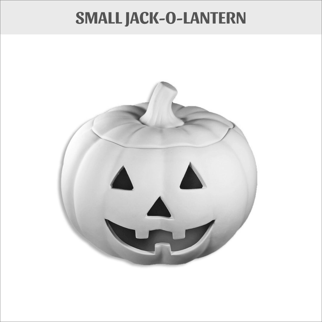 Ceramic Bisque - Small Jack-O-Lantern - Colorway Arts