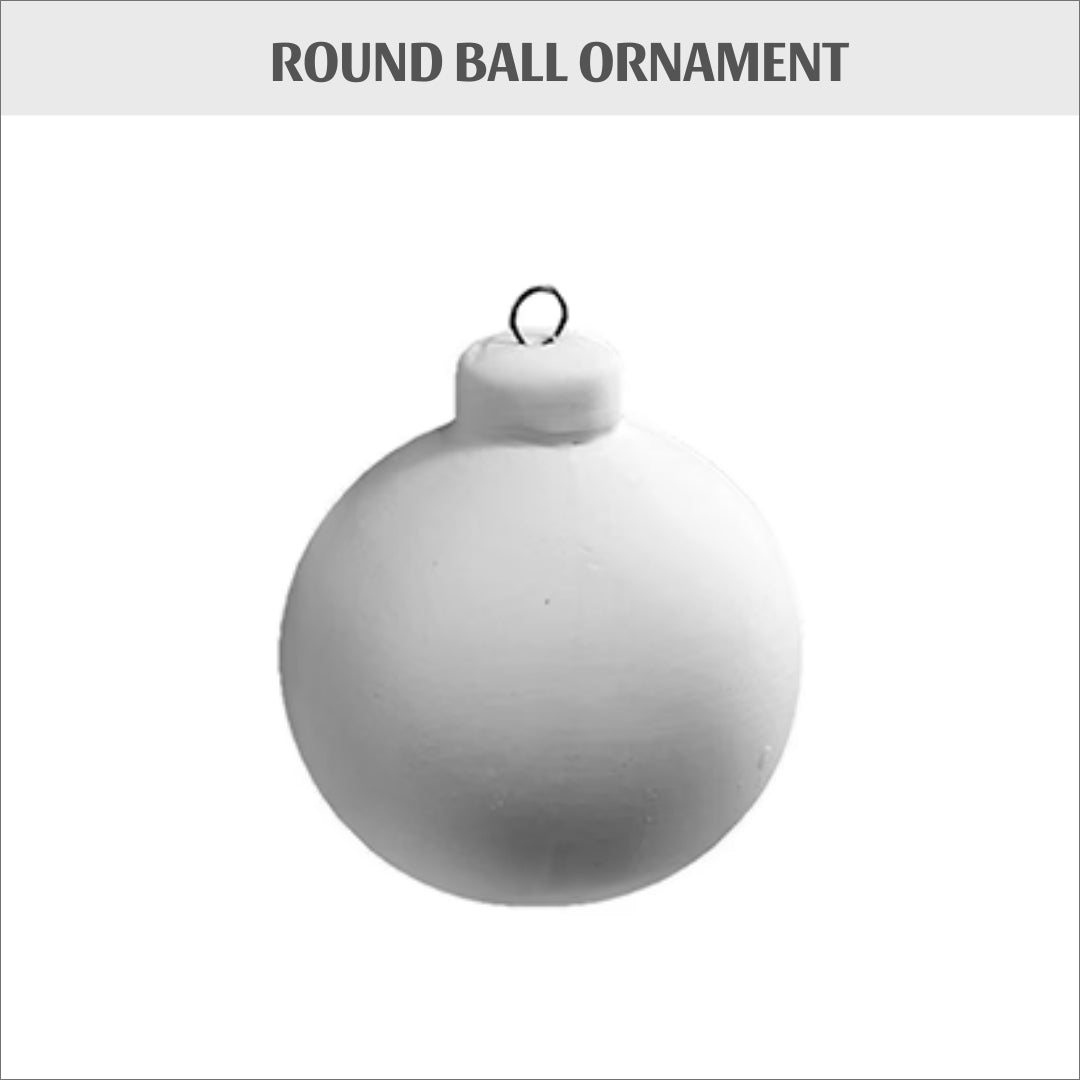 Ceramic Bisque - Round Ball Ornament