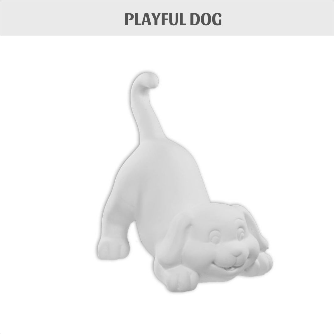 Ceramic Bisque - Playful Dog