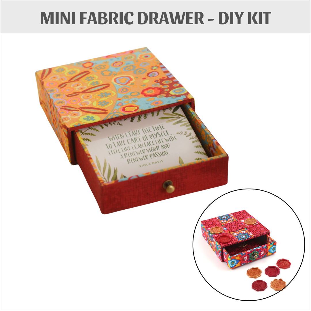 Mini Fabric Drawer DIY kit, cartonnage kit 248