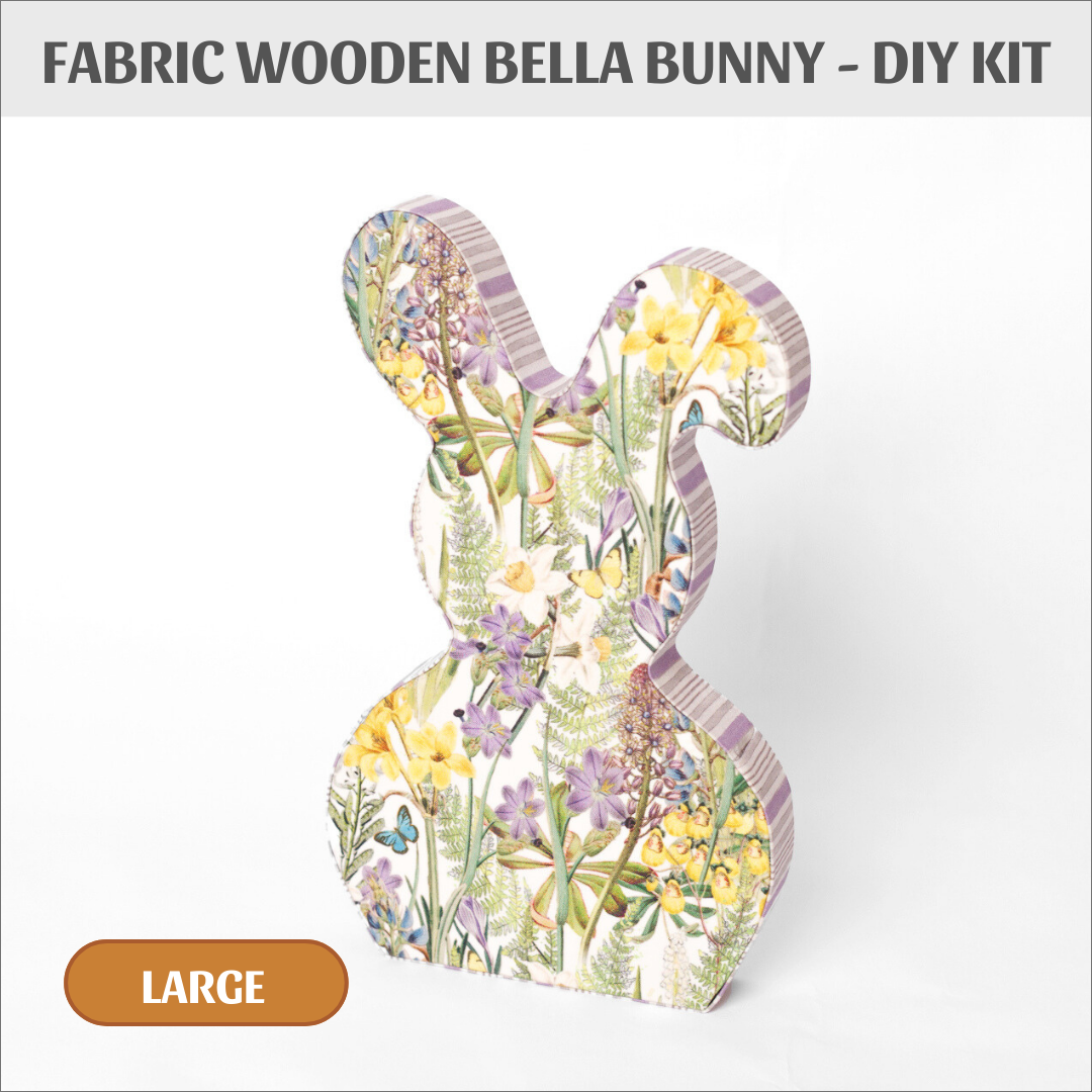 Fabric Wooden Bella Bunny - large, DIY kit W02