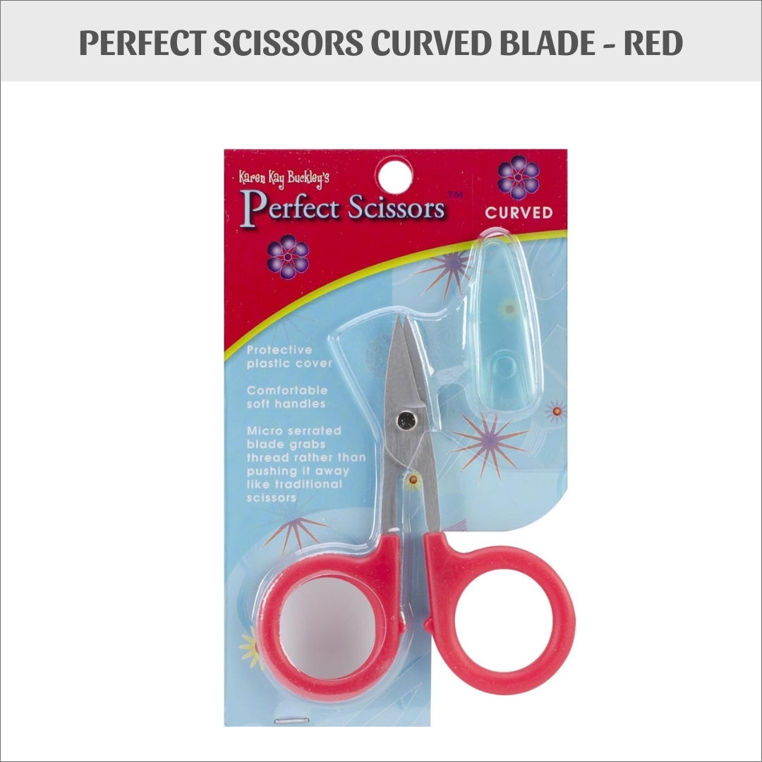 Perfect Scissors Karen Kay Buckley Curved Blade Red