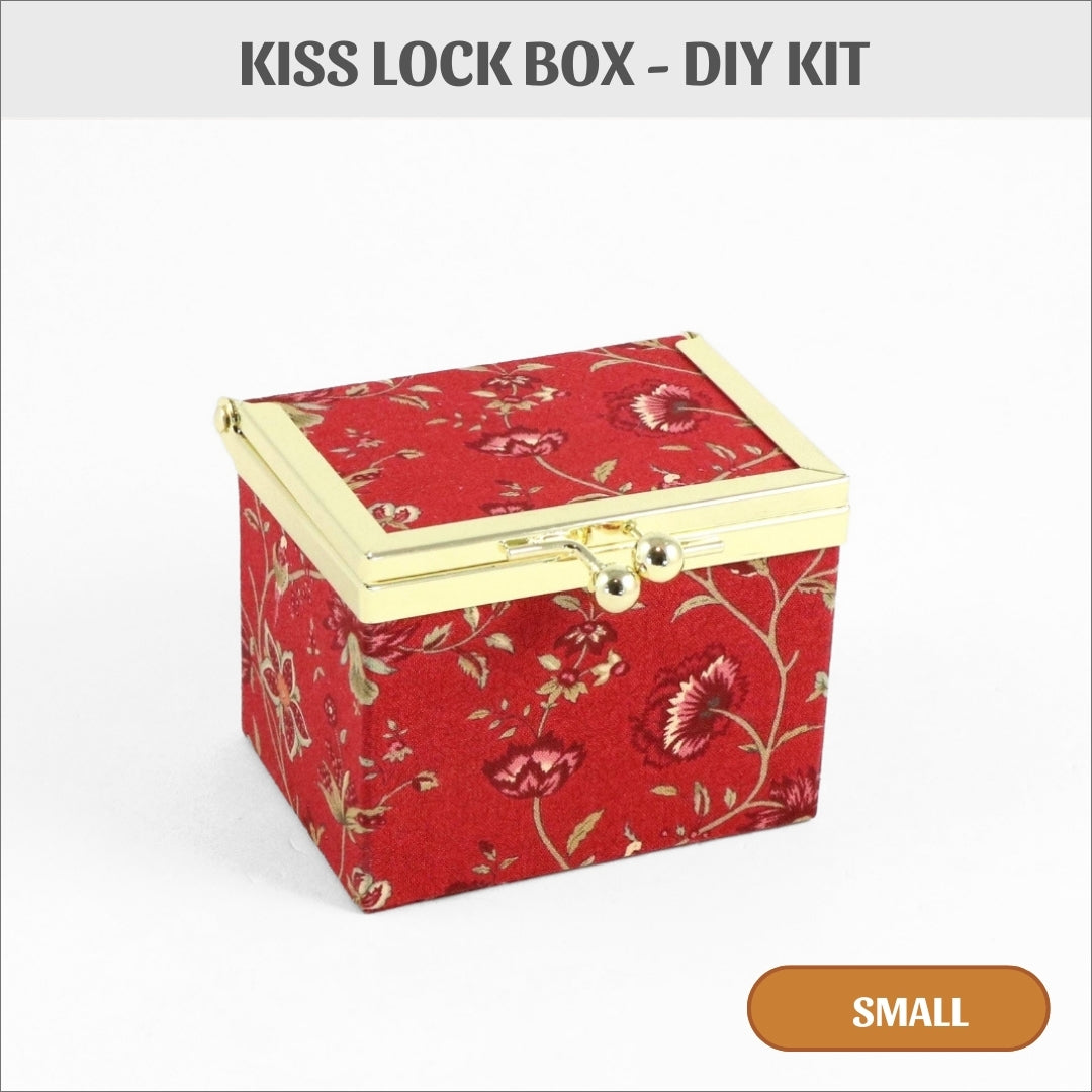 Kiss lock fabric box DIY kit, SMALL fabric box kit, cartonnage kit 197