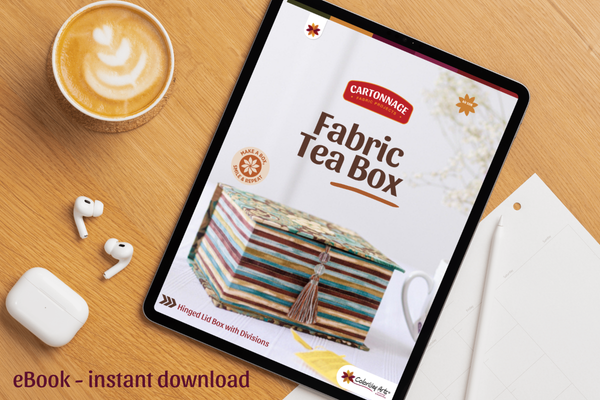 Cartonnage Fabric Tea box - eBook tutorial