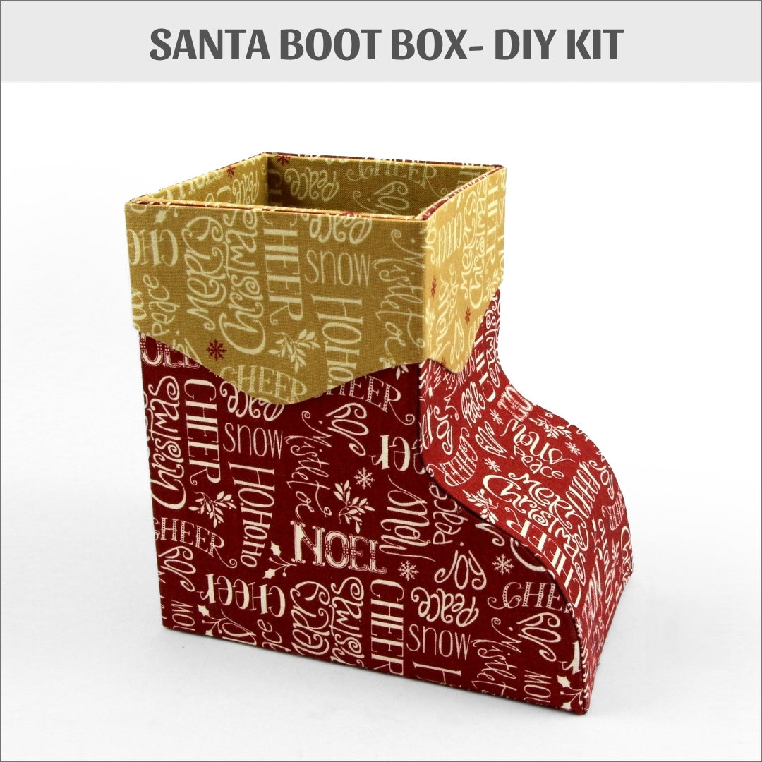 DIY cartonnage kit to make a Santa Boot box, cartonnage kit 152, online instructions included