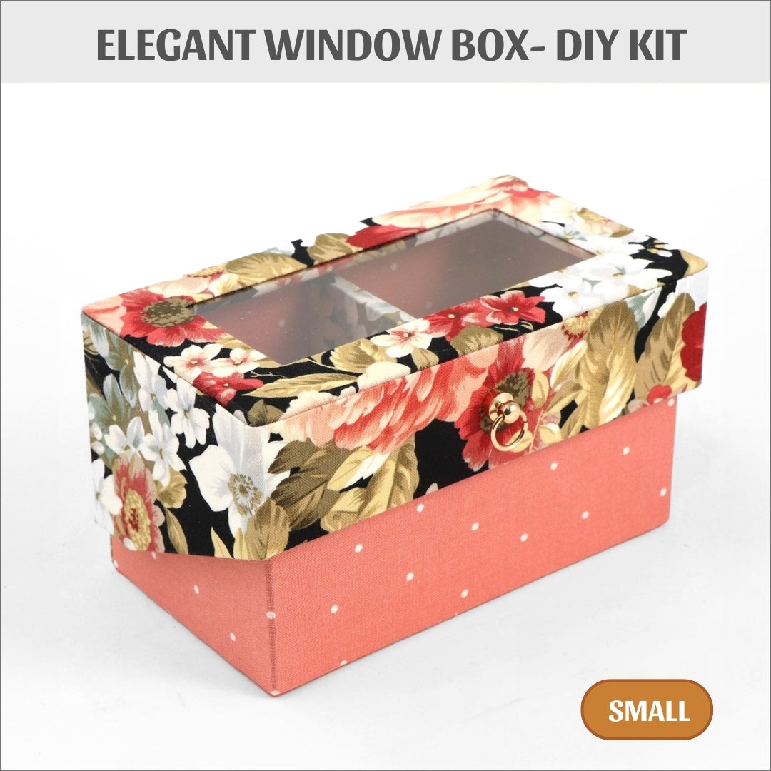 Small elegant window box DIY kit, cartonnage kit 173, Online instructi ...