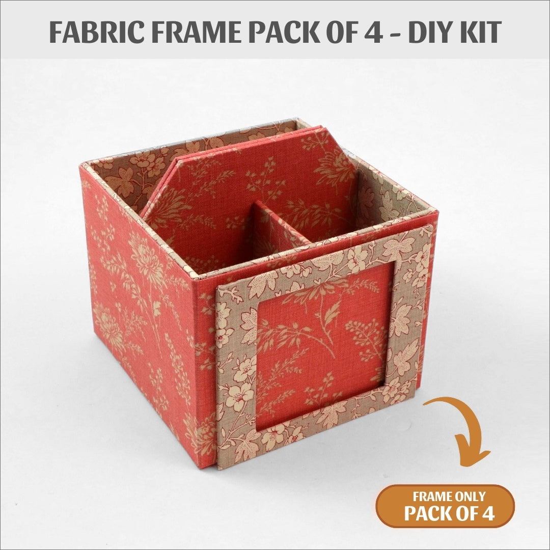 DIY kit Fabric frame, cartonnage kit 115, set of 4 frames, frames only, Online instructions included