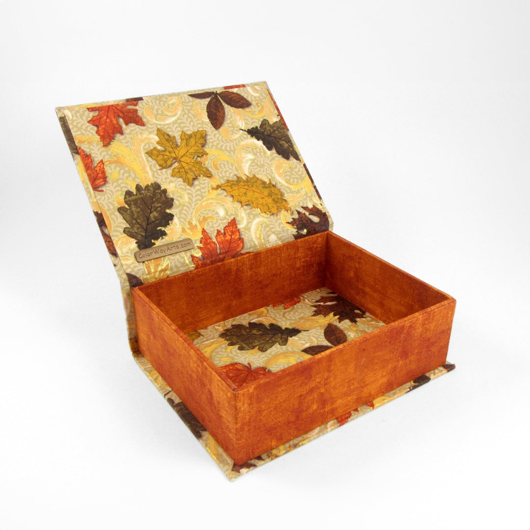 Fabric medium box DIY kit, cartonnage kit 131