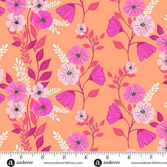 Fabric - Memories Unfold by Stephanie Organes - Martha's Vineyard Peach Fuzz - Half Yard