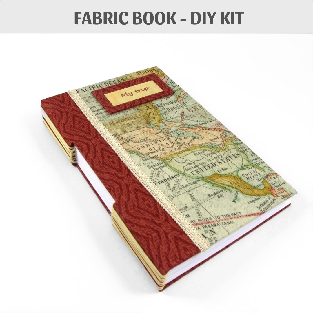 Fabric book DIY kit, bookbinding cook book kit 109, instructions not included