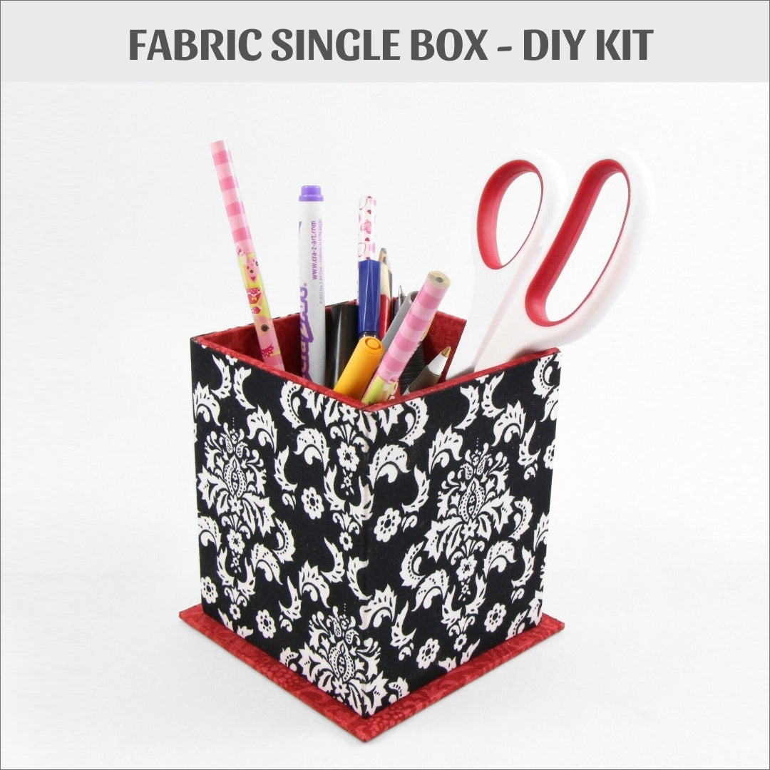Fabric single box DIY kit, cartonnage kit 104, pack of 2, FREE online instructions